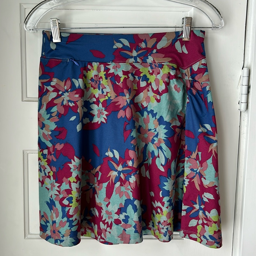 REI Floral Northway Skirt Womens Extra Small Stretch A Line Zip Pocket Flowers